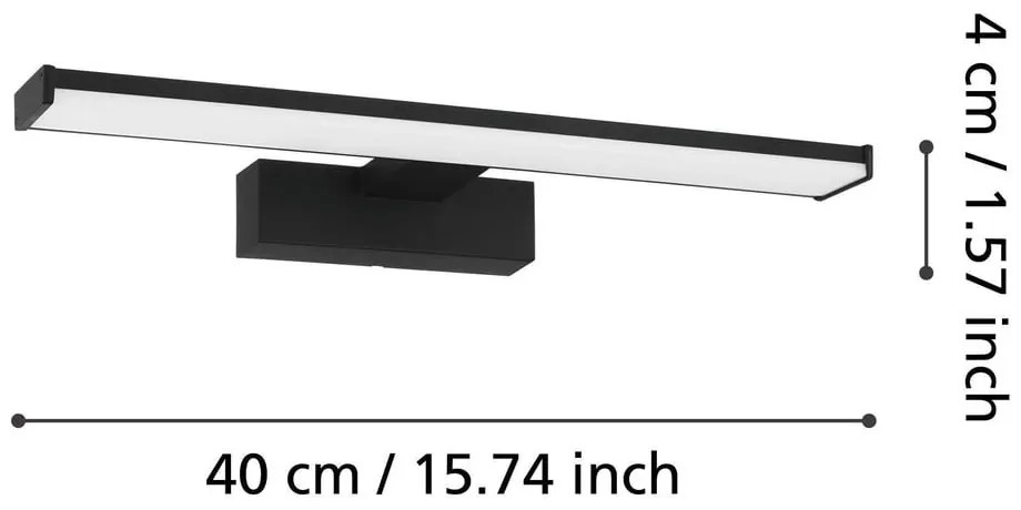 Čierne LED nástenné svietidlo PANDELLA 1 – EGLO