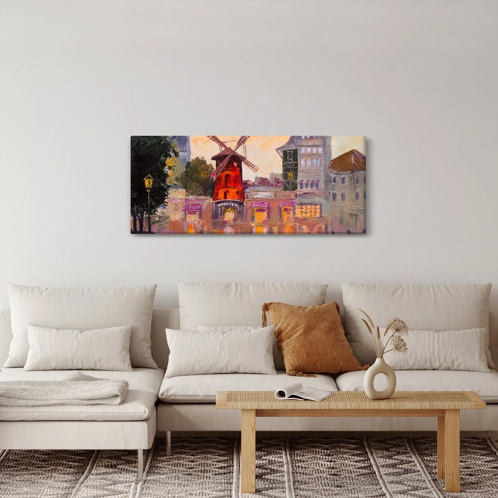 Obraz - Moulin rouge, Paríž, Francúzsko (120x50 cm)
