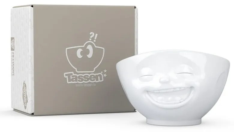 Biela porcelánová smejúca sa miska 58products