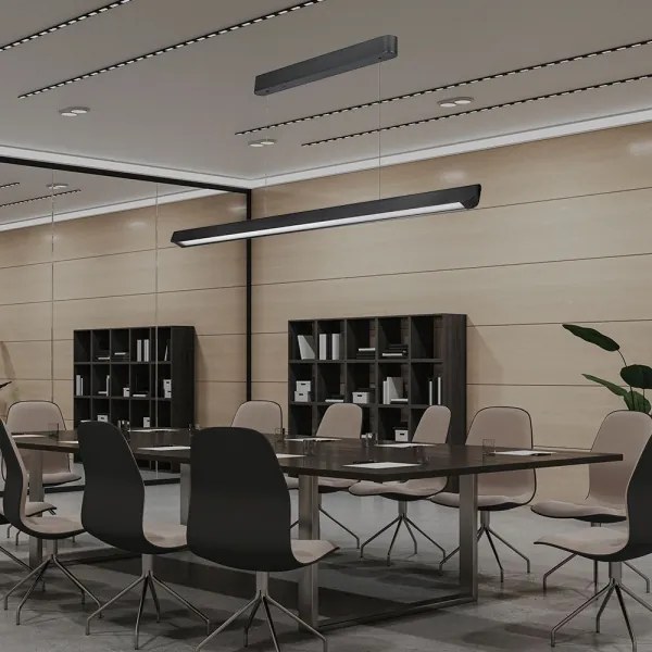 LED Luster na lanku LED/36W/230V 3000/4000/6400K čierna