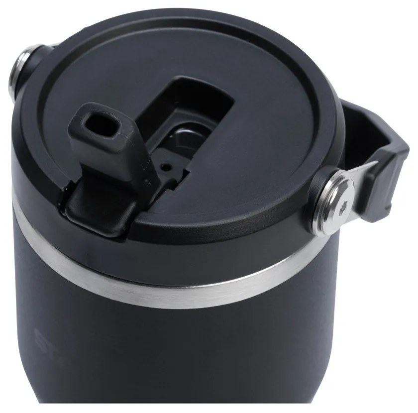 Čierna termoska z nehrdzavejúcej ocele 600 ml IceFlow™ Flip Straw 2.0 Tumbler Black – Stanley