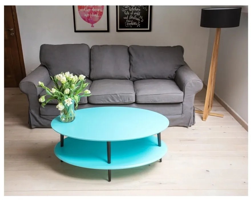 Biely konferenčný stolík so zníženou spodnou doskou Ragaba OVO