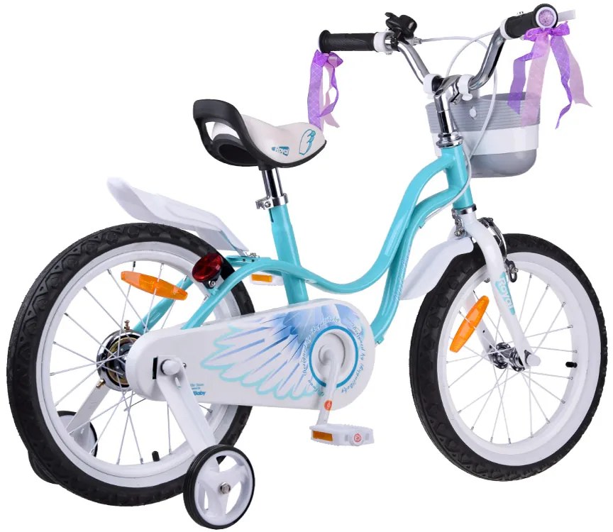 Detský bicykel 18" Little Swan RoyalBaby RB18-18 - modrý
