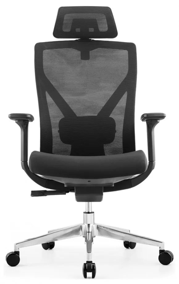Kancelárska ergonomická stolička Neoseat THOMAS — čierna, nosnosť 150 kg