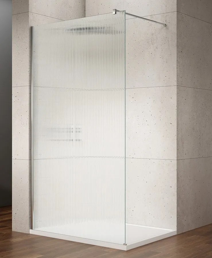 Gelco Gelco, VARIO CHROME jednodielna sprchová zástena na inštaláciu k stene, sklo nordic, 1400 mm, GX1514-05