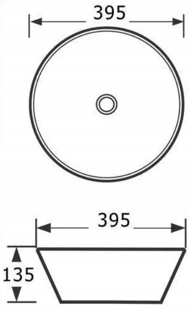 Invena Tinos, umývadlo na dosku 395x395x135 mm, imitácia kameňa-mramor, INV-CE-43-707-C