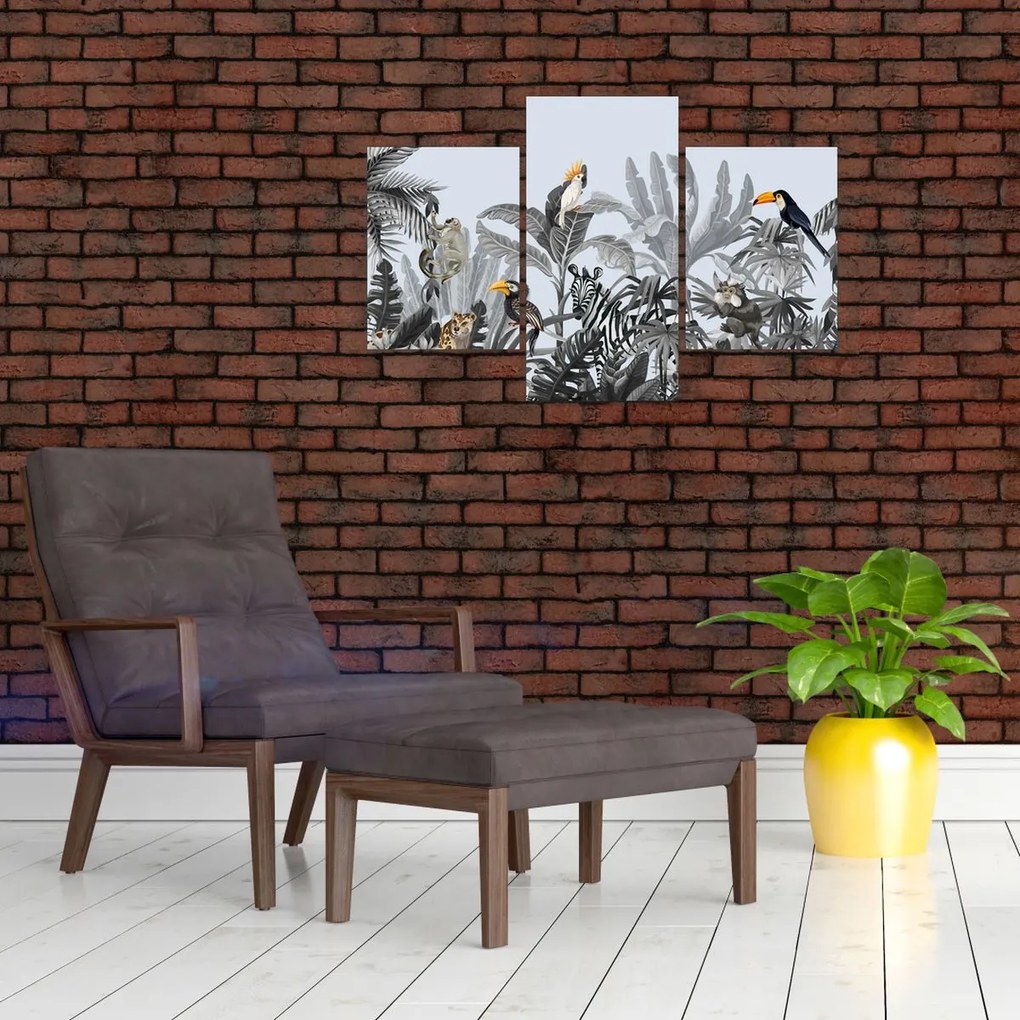 Obraz - Ilustrovaná džungľa (90x60 cm)