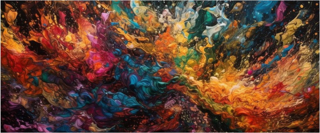 Obraz - Farebná abstrakcia II. (120x50 cm)
