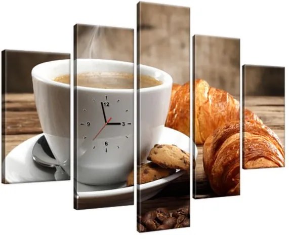 Obraz s hodinami Pauza na kávu 150x105cm ZP1340A_5H