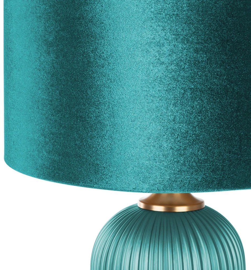 Stolová lampa Laila 3 tyrkysová