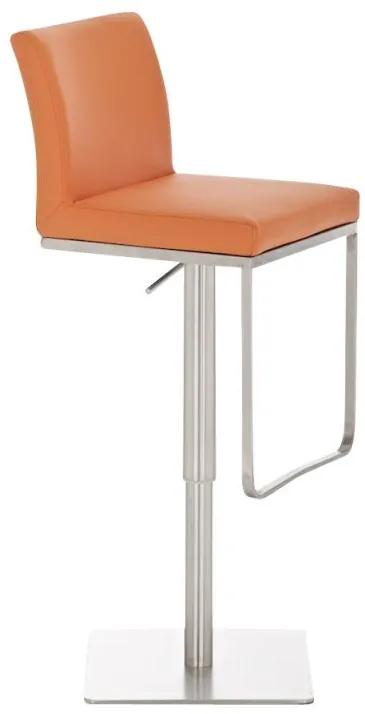 Barová stolička Pamela nerez - Oranžová