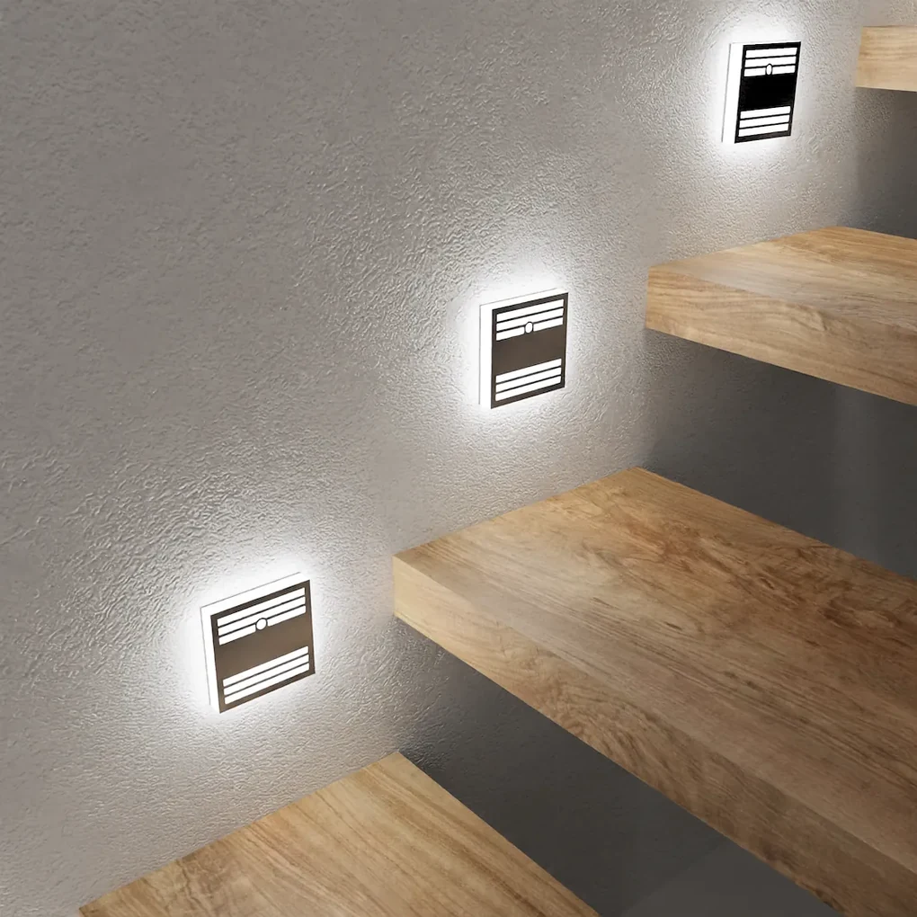 Schodiskové LED svietidlo Pepers, 1x LED 0,6w, 4000k, s, pohybový senzor
