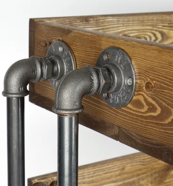 Stojan na topánky BORU 50x90 cm čierna/smrek