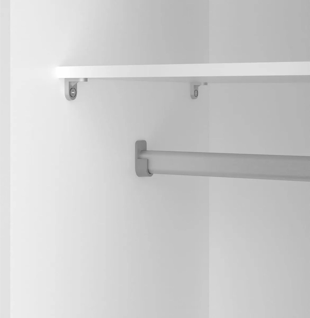 Šatníková skriňa Sida 77 cm s posuvnými dverami biela