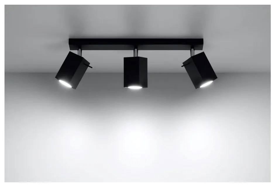 Čierne stropné svietidlo Sollux Toscana