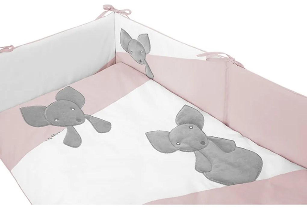 5-dielne posteľné obliečky Belisima Mouse 90/120 ružové
