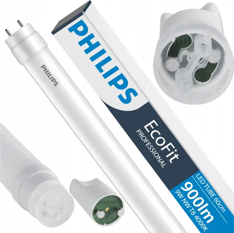 SADA 2x Philips LED trubica 60cm 9W 900lm 4000K 20 000h T8 EcoFit