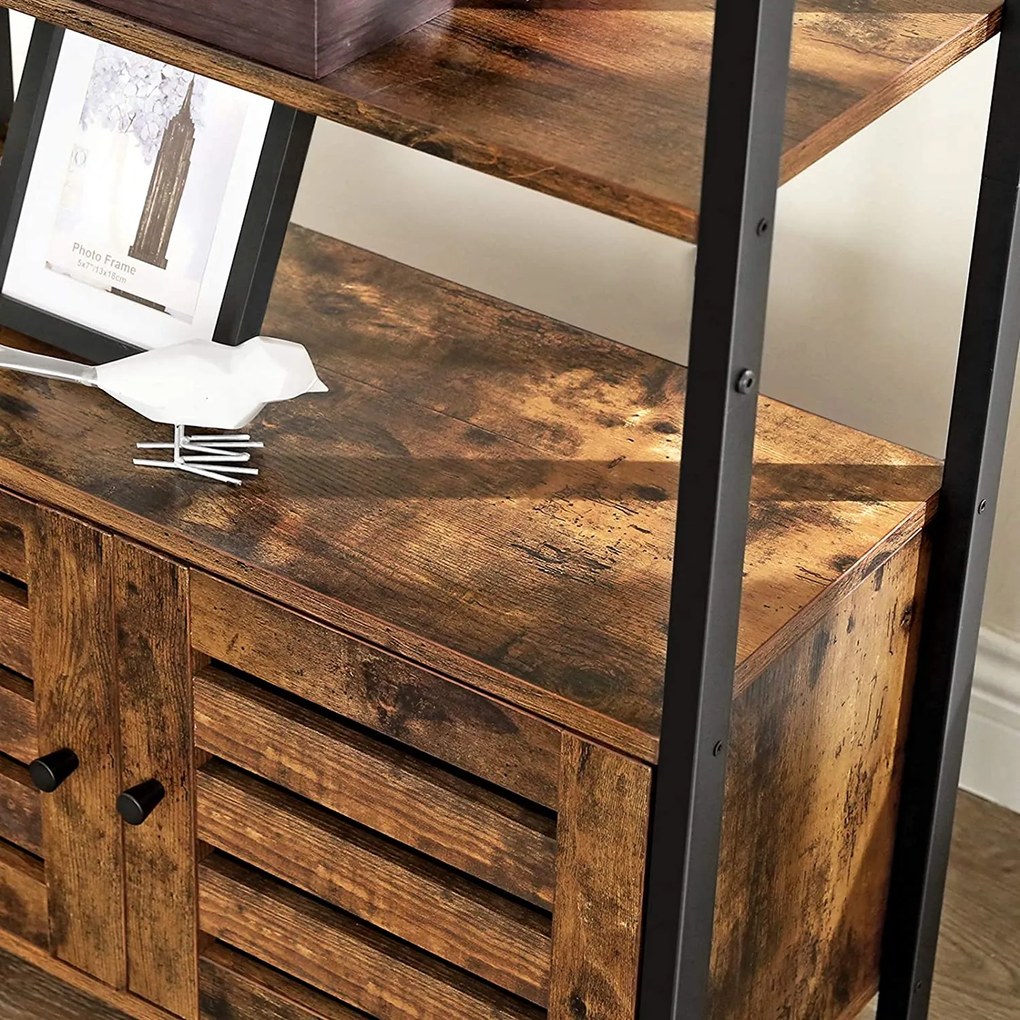 Knižnica VASAGLE Logia hnedá/čierna