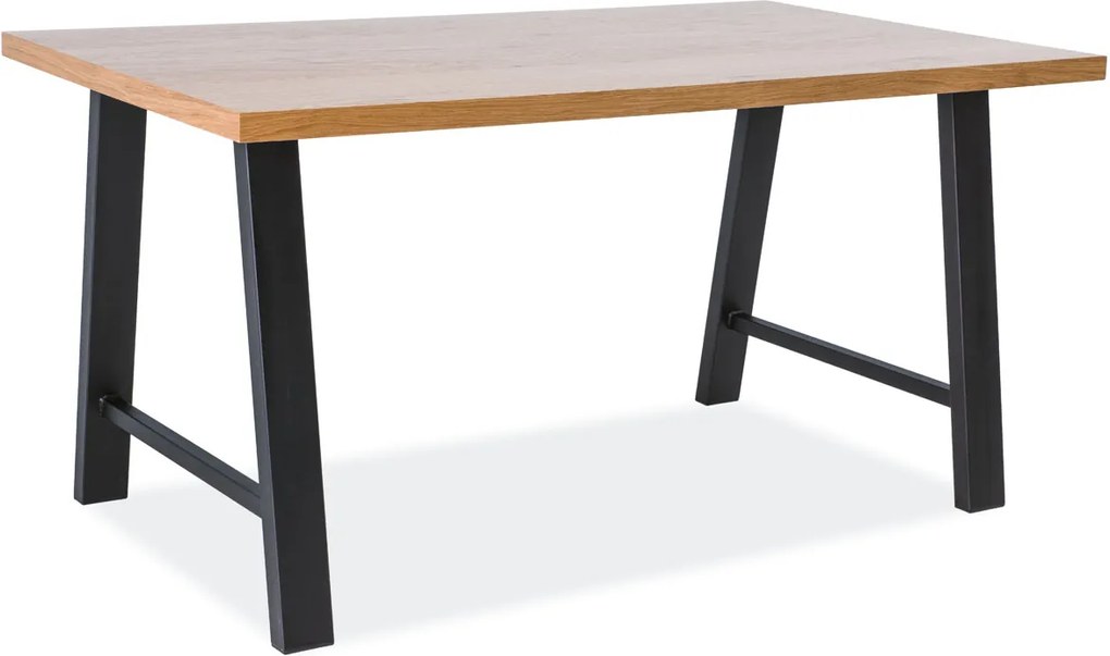 Signal Jedálenský stôl Abramo / Dubová dýha Prevedenie: 75 x 90 x 180 cm