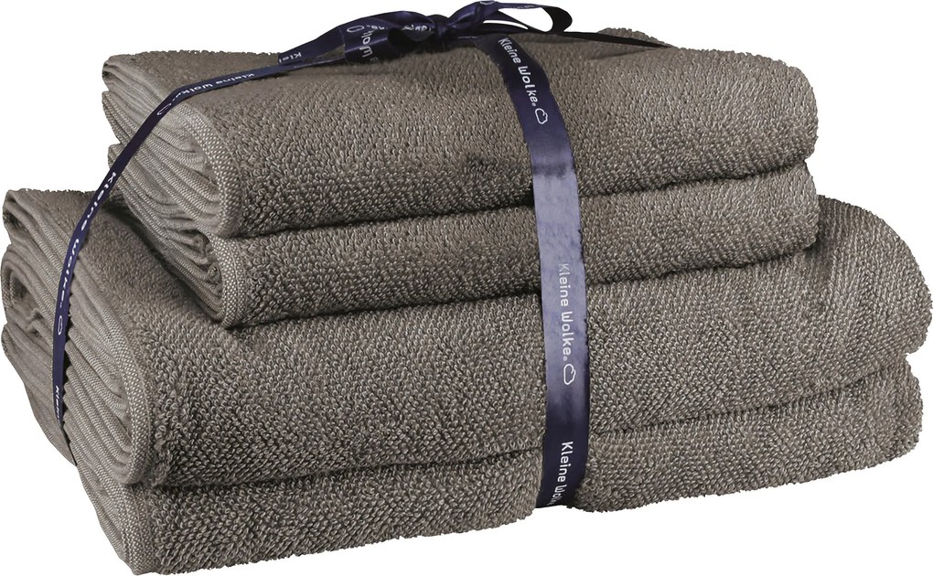 XXXLutz SADA UTERÁKOV NA RUKY, 50x100/70x140 cm, antracitová Kleine Wolke - Kúpeľňový textil - 003342076401