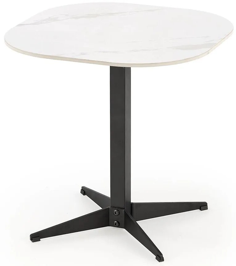 Konferenčný stolík Borna S biela mramor/čierna