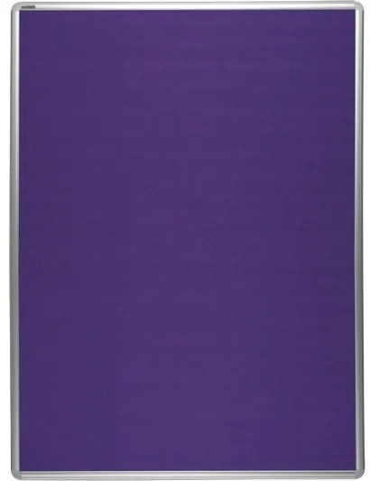 Textilná nástenka ekoTAB v hliníkovom ráme, 1200 x 900 mm, fialová
