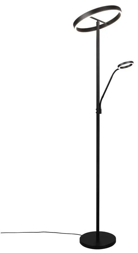 Čierna LED stojacia lampa (výška 180 cm) Willis – Trio