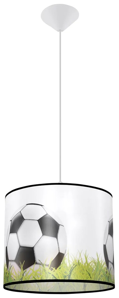Detské závesné svietidlo Ball C, 1x plastové tienidlo so vzorom, (fi 30cm)