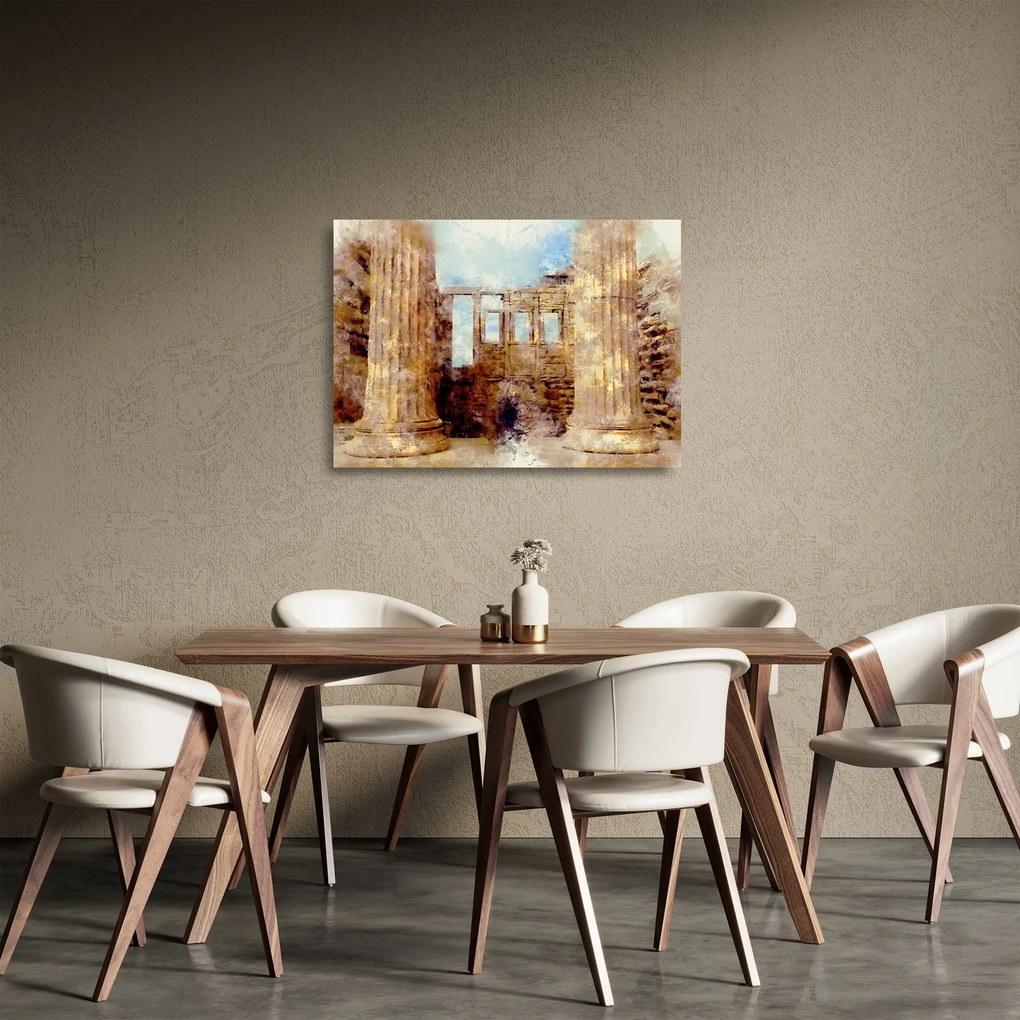 Sklenený obraz - Érechthéion, Atény, Grécko (70x50 cm)