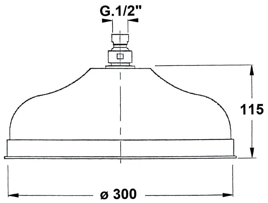 Mosadzná hlavová sprcha v bronzovej farbe ø 30 cm Antea – Sapho