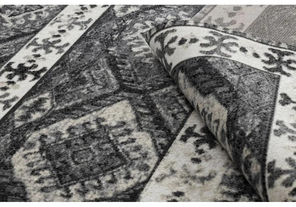 Kusový koberec Umberto sivočierný 80x250cm
