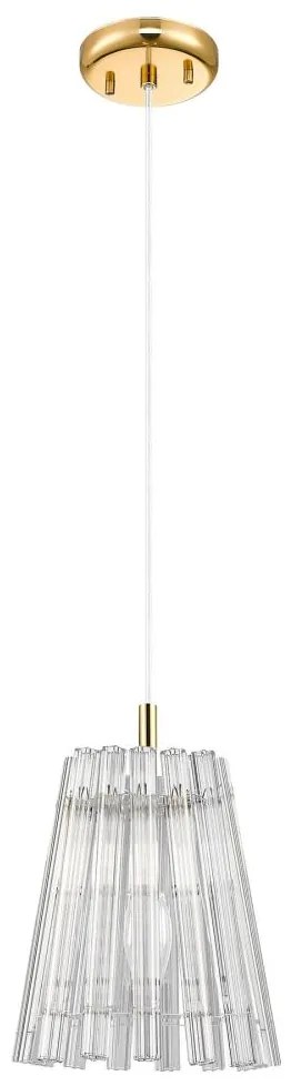 Zuma Line P0547-01H-F9AC - Luster na lanku BACH 1xE14/40W/230V zlatá