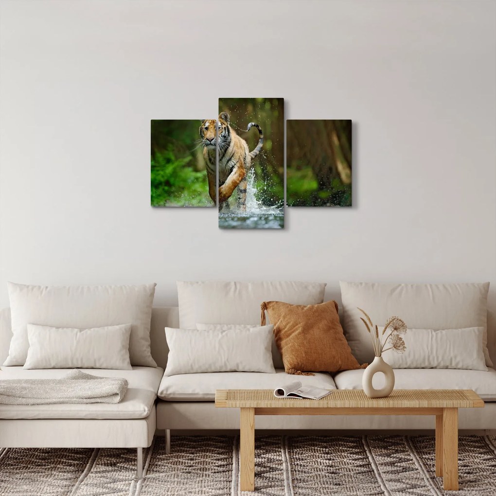 Obraz bežiaceho tigra (90x60 cm)