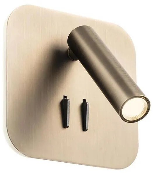 Redo 01-4473 - LED nástenné svietidlo QUDA LED/6W/230V+LED/3W CRI 90 USB bronzová