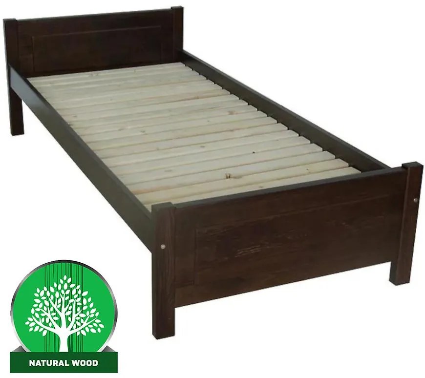Posteľ 120x200 borovica farba wenge