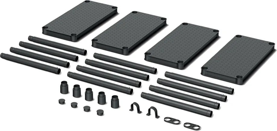 Regál do dielne STACKARO SOLID SMALL, 58x28x131,5cm, čierna Prosperplast