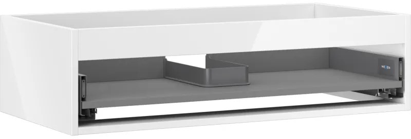 Mexen Box-A, závesná skrinka 90 cm, 1 zásuvka, biela lesklá, 91AX0-0900-235-1-00