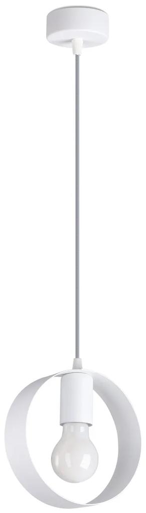 Závesné svietidlo Titran 1, 1x biele kovové tienidlo