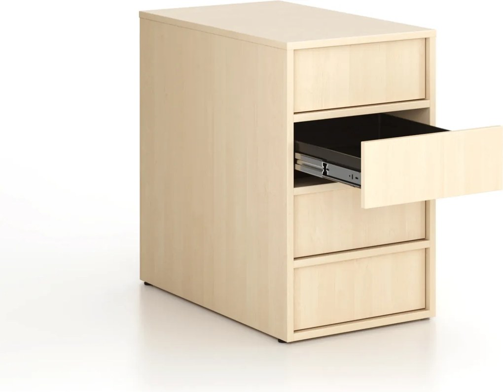 Kancelársky prístavný kontajner FRAME, 428 x 763 x 721 mm, breza