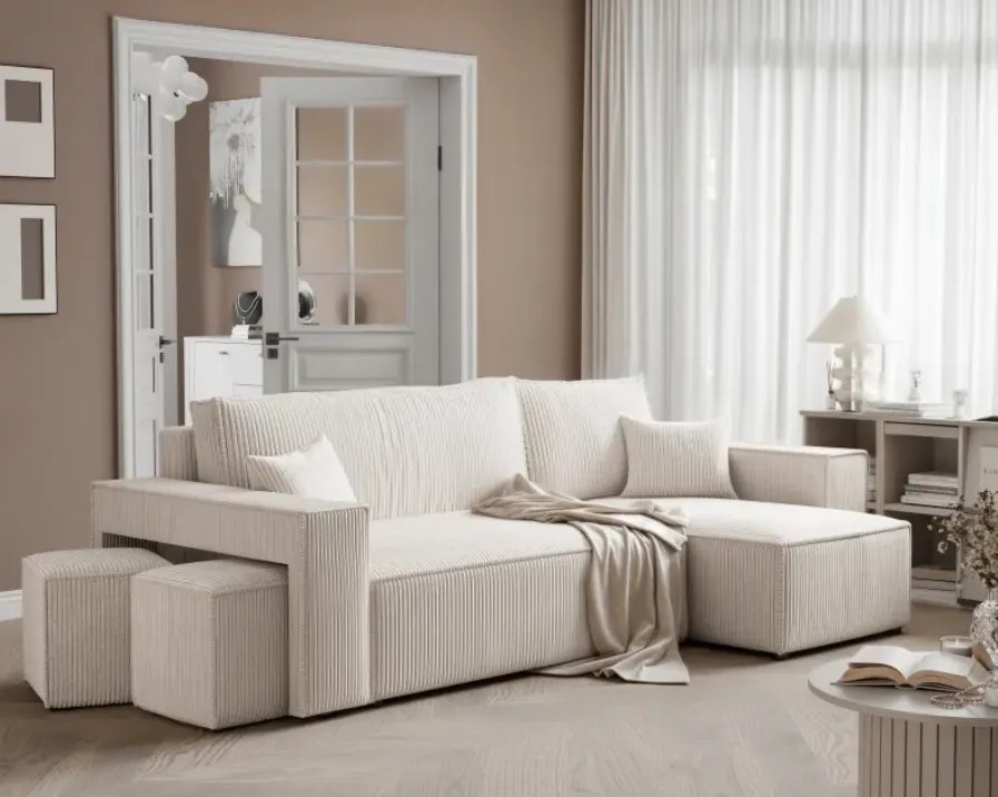 Rohový rozkladací gauč MILANO XL