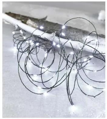 EMOS LED vonkajšia vianočná nano reťaz NANO LIGHTS, 40xLED, studená biela, 4m, časovač, zelená