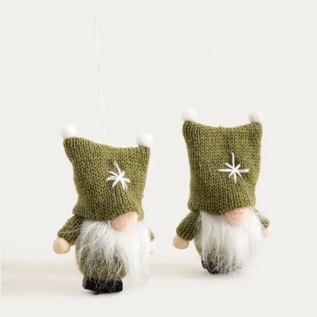 Závesná vianočná dekorácia MIKOO škriatok 754456 (2 ks)