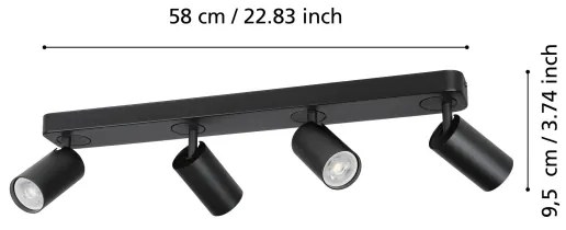Eglo 900337 - LED RGBW Stmievateľné bodové svietidlo TELIMBELA-Z 4xGU10/4,9W/230V