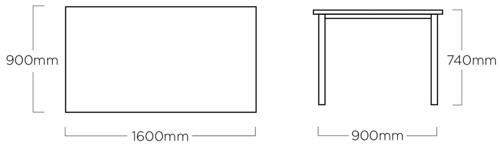 Cubic záhradný jedálenský stôl 160x90 antracitový