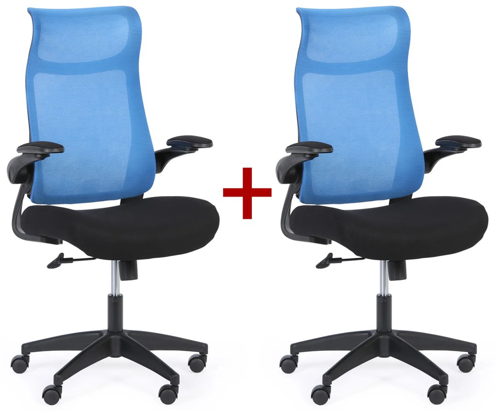 Kancelárske kreslo LUCKY 1+1 ZADARMO, modrá