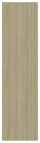 vidaXL Knižnica/deliaca stena, dub sonoma 155x24x160 cm, drevotrieska-