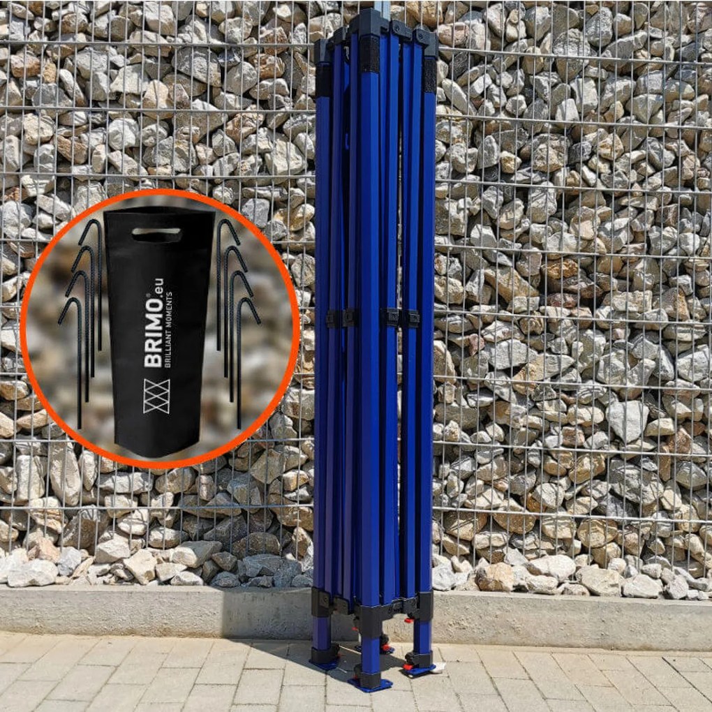 BRIMO Altánok 3x3 m Oceľový Rám s 3 Stenami: Pracovný Stan pre Remeselníkov - s 3 stenami - Čierna 22