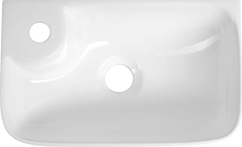 Aqualine Aqualine, BELLE keramické umývadlo 36x22cm, biela, NP365