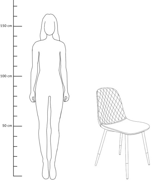 Stolička NOIR zamatová čierna SS22 933466