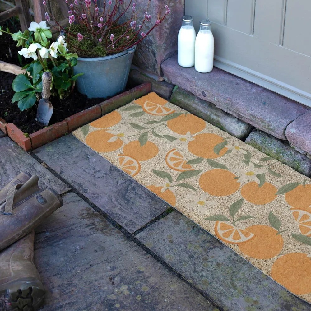 Rohožka z kokosového vlákna 40x120 cm Orange – Artsy Doormats